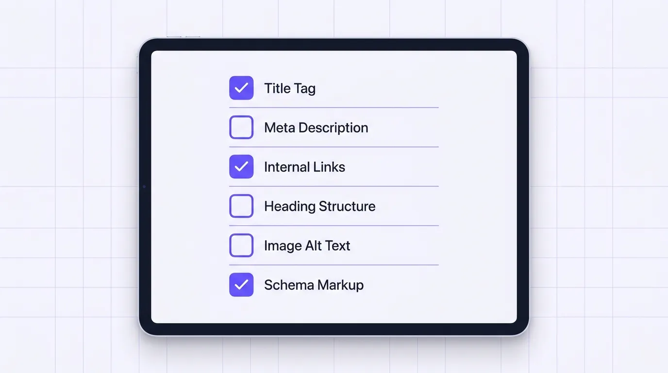 On-page SEO optimization checklist for AI-written articles before WordPress publish