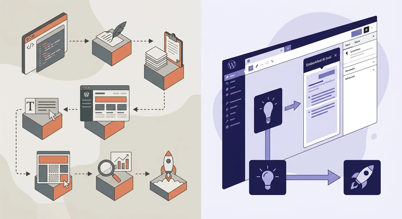 Jasper copy-paste workflow compared to WordPress-native BYOK plugin content loop inside Gutenberg