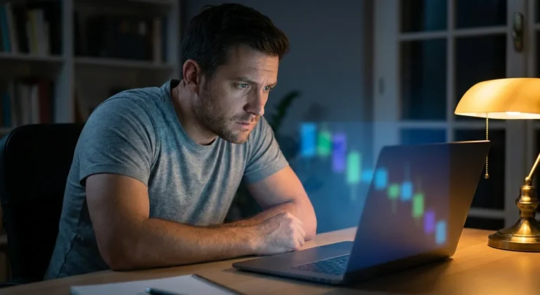 SEO professional reviewing declining organic traffic data in Search Console after an AI Overviews traffic drop