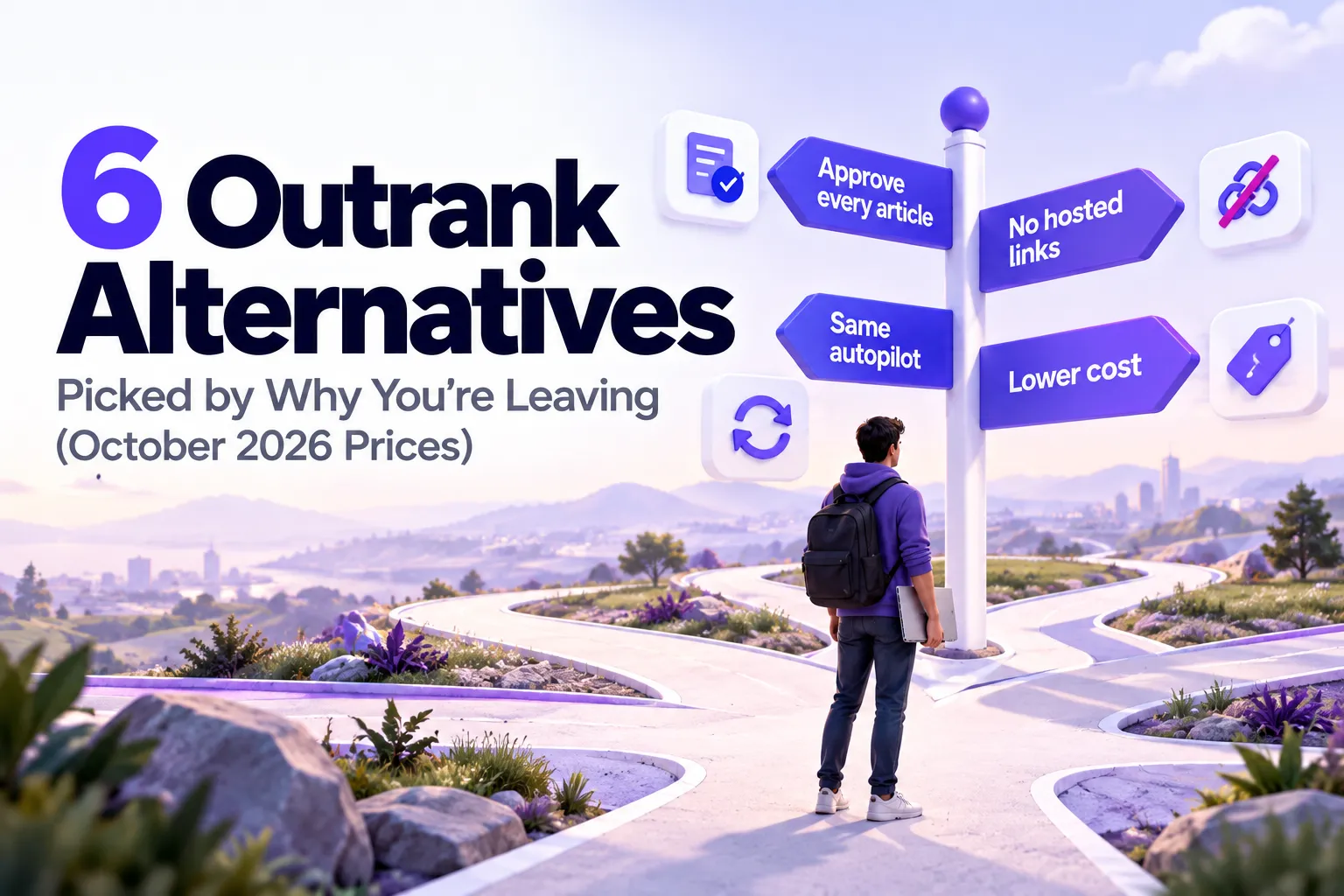 Outrank alternatives compared by approval control, hosted links, autopilot workflow, and cost