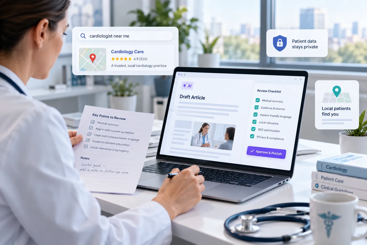 SEO for Doctors: What AI Can Automate and What a Physician Must Review